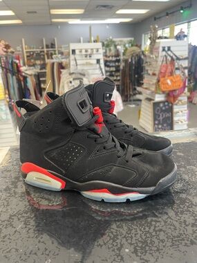Nike Kids Black and Red High-Top Sneakers with Ice Outsole